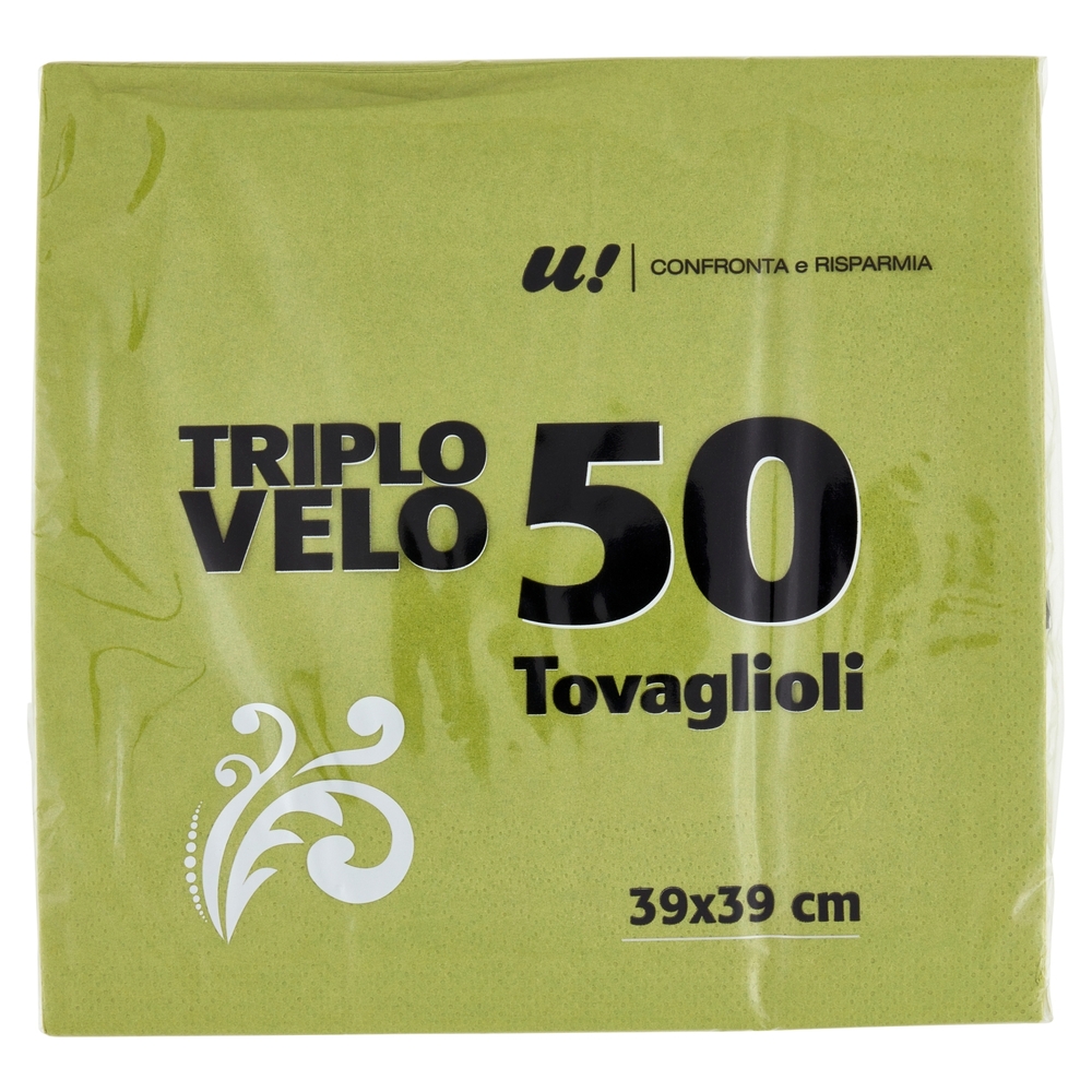 50 Tovaglioli 3 Veli Blu U! Confronta e Risparmia